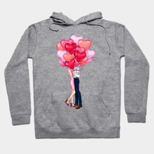 Valentine's day couple art Hoodie